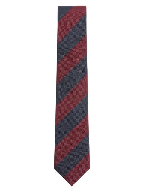 Valentino Men's Valentie Jacquard Regimental Silk Tie - Blue Maroon