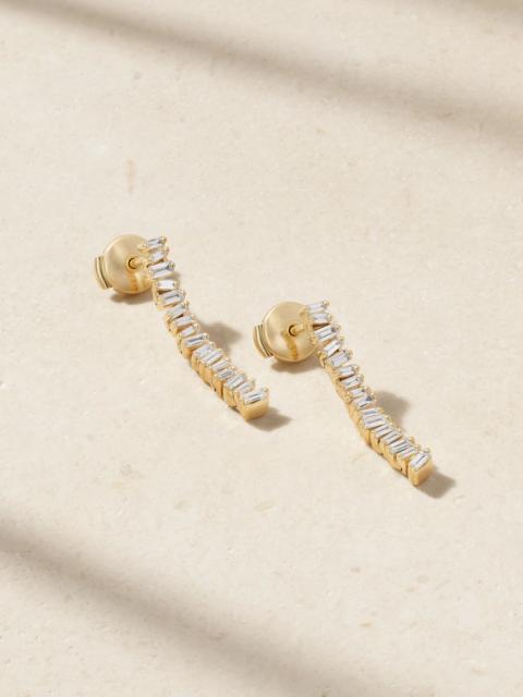 SUZANNE KALAN 18-karat gold diamond earrings Gold