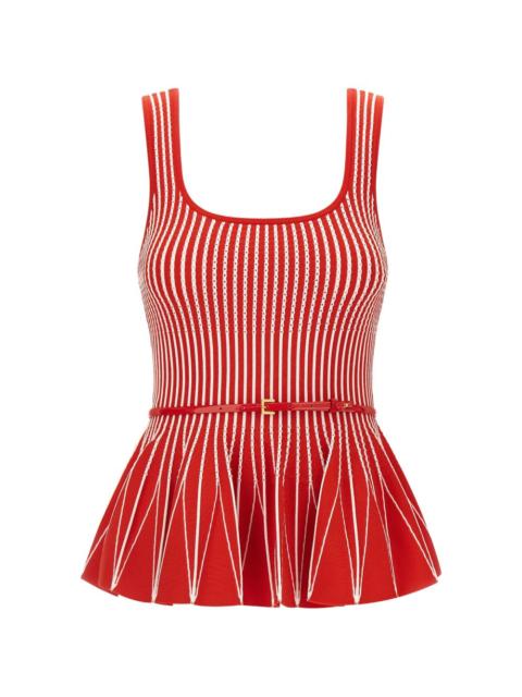ELISABETTA FRANCHI striped pleated top