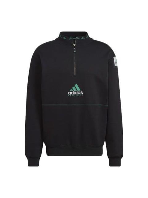 adidas adidas Equipment Series Half Zipper Pullover Sports Black HG8084