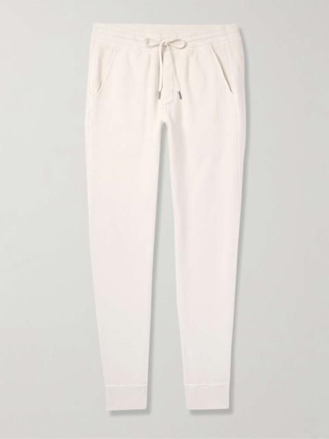 TOM FORD Tapered Garment-Dyed Cotton-Jersey Sweatpants