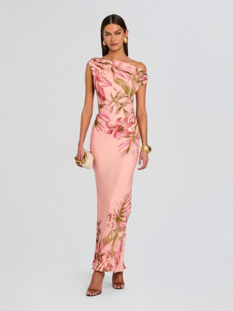 RETROFÊTE CAIN ONE SHOULDER MAXI DRESS