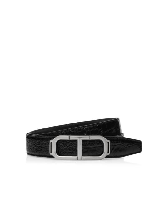 TOM FORD PRINTED CROC STADIUM T BELT