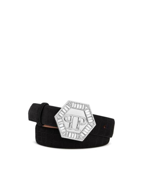 PHILIPP PLEIN logo-buckle belt