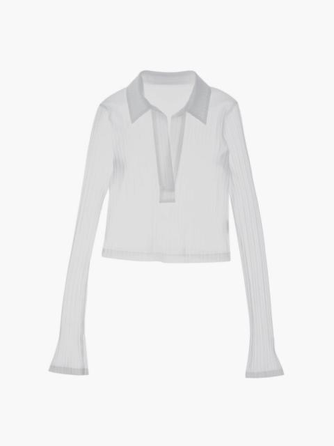 Helmut Lang CROPPED RIB KNIT POLO