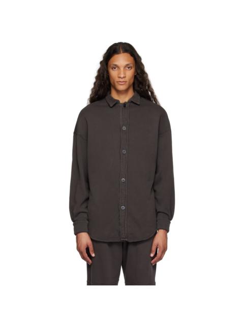 LES TIEN Gray Button Shirt