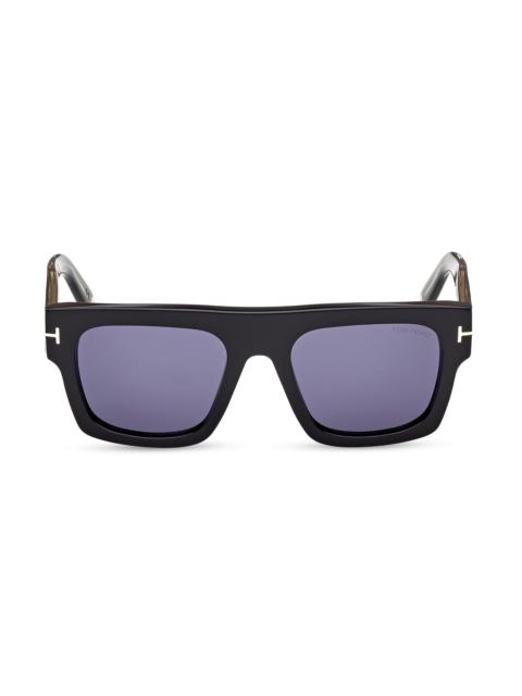 TOM FORD Men's 55MM Square Sunglasses - Black Purple