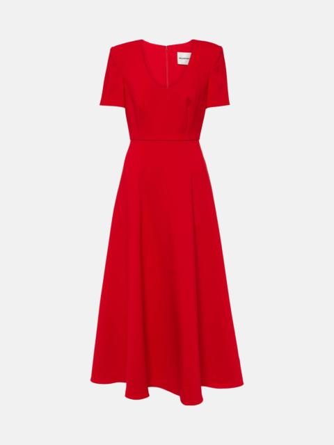 ROLAND MOURET Crêpe midi dress
