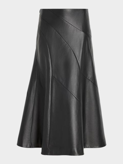 Proenza Schouler Kenza Paneled Leather Midi Skirt