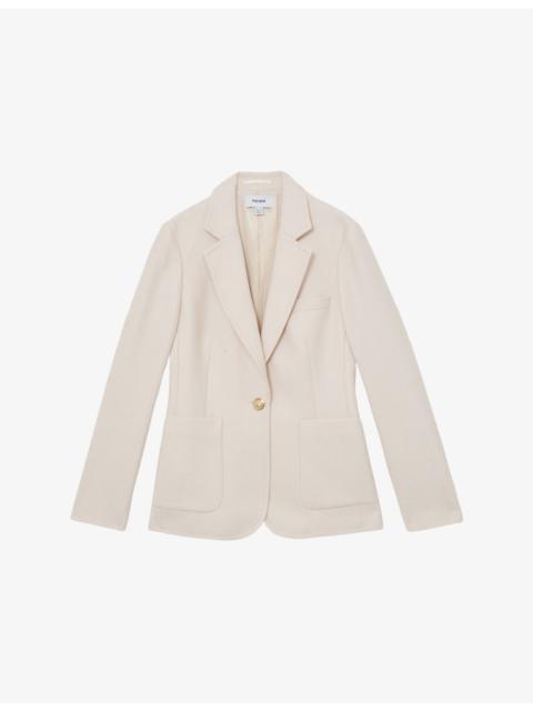 REISS Soren Single-Breasted Wool Blazer