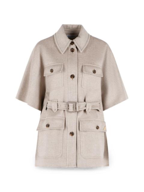 Max Mara belted cashmere cape