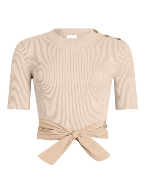PATOU knot buttoned T-shirt