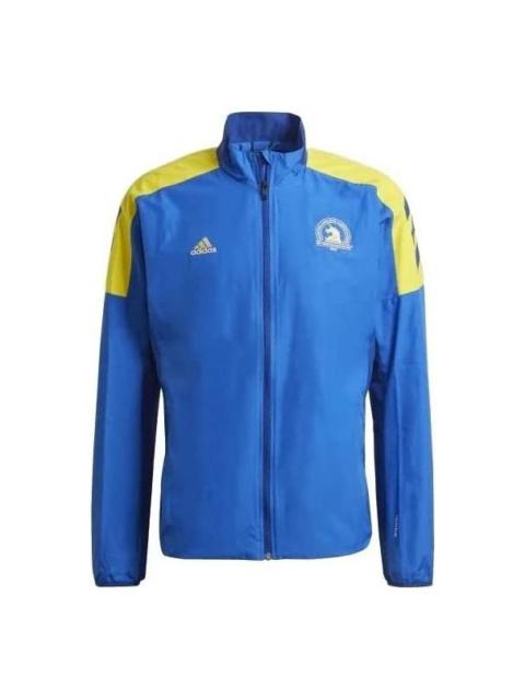adidas 2021 Boston Marathon Windbreaker Jacket 'Blue' GQ8331