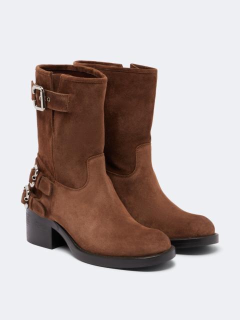 Chloé Dakota suede biker boots