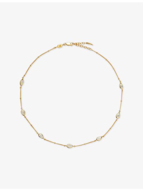 MISSOMA Magma 18ct Yellow Gold Vermeil And Rainbow Moonstone Choker Necklace