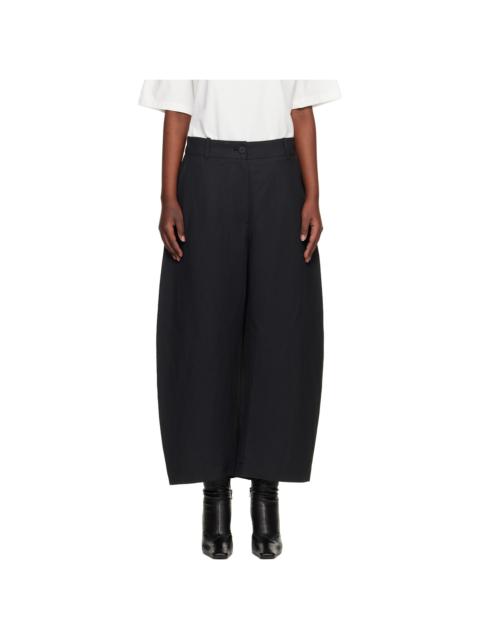 Studio Nicholson Black Chalco Linen Trousers