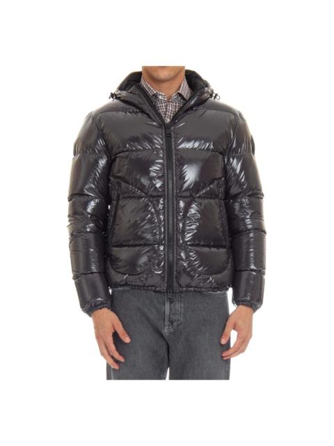 GREY LACQUER EFFECT PUFFER COAT