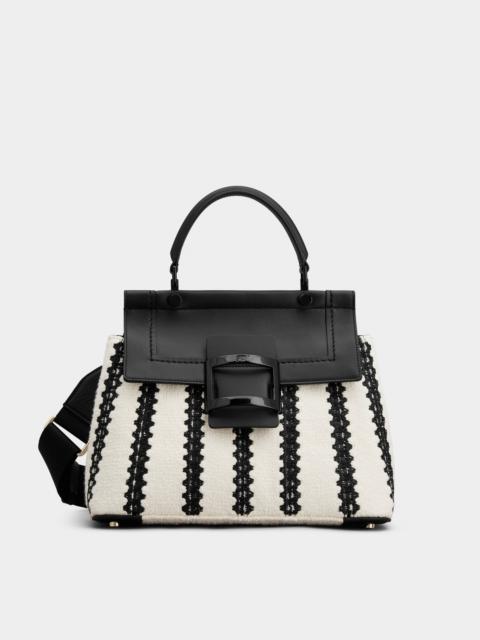 Roger Vivier Viv' Cabas Panier Lacquered Buckle Bag in Fabric