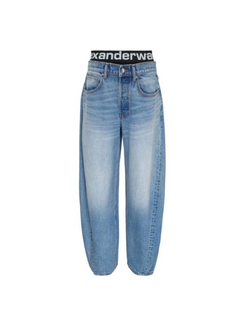 Alexander Wang Blow Up Logo Waistband Jeans
