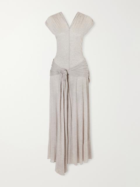 JW Anderson Knot-detail Modal And Cashmere-blend Maxi Dress