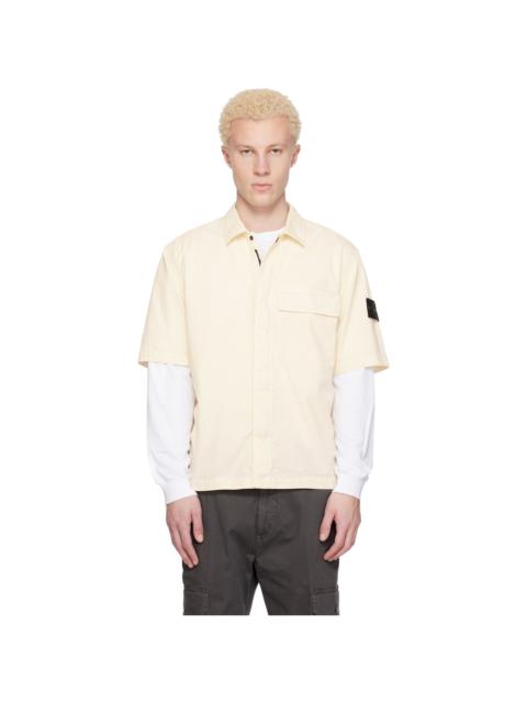 Stone Island Off-White 1100025 Stretch Organic Cotton Twill Shirt