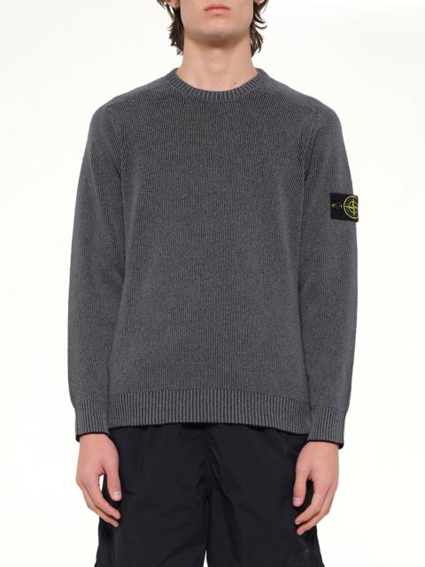 Stone Island 5100033 Crew Neck in Melange Charcoal
