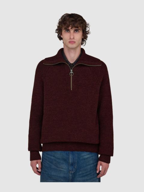 Barbour Riggbay knitted half zip sweater