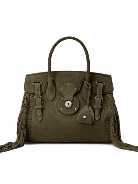 Ralph Lauren Women's Soft Ricky 27 Fringe-Trim Suede Satchel - Cypress