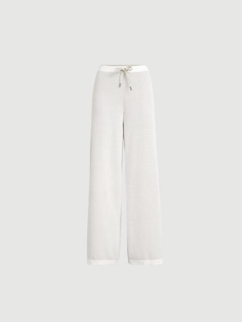 Brunello Cucinelli Cotton honeycomb stitch jacquard knit trousers