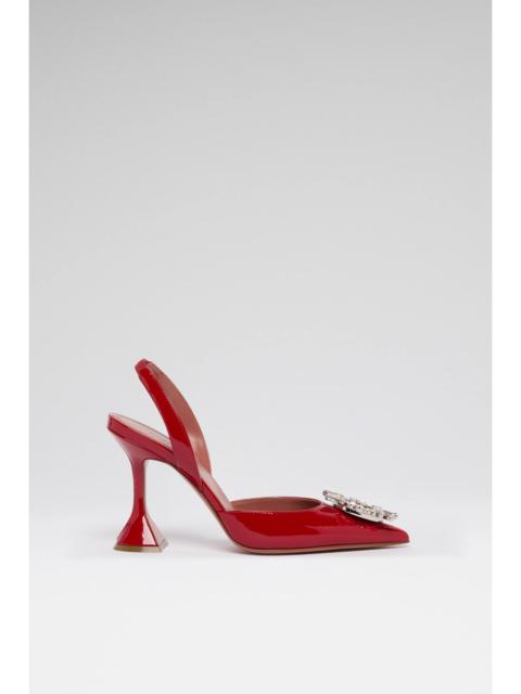 Amina Muaddi BEGUM SLING 95 WINTER RED PATENT
