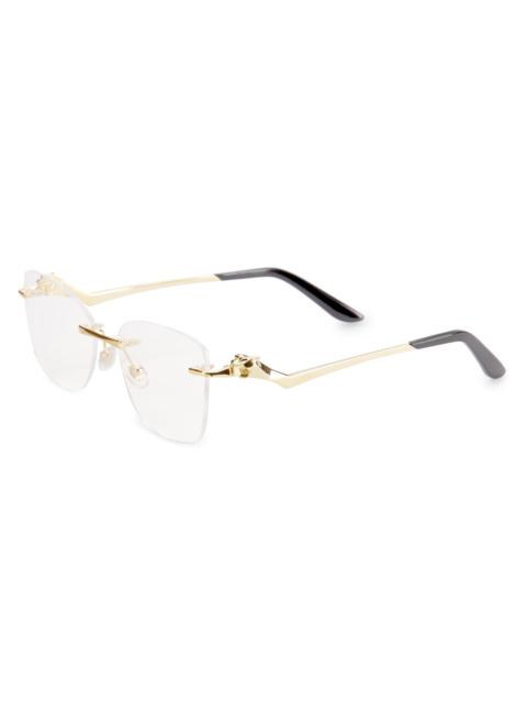 Cartier Women's 57MM Rimless Cat-Eye Eyeglasses - Gold