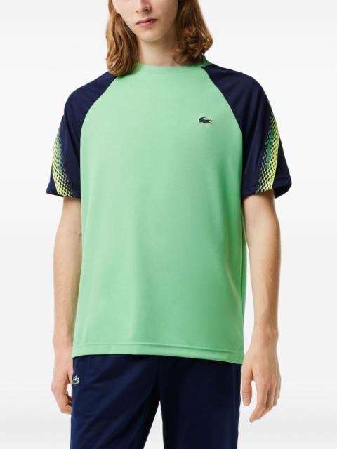 LACOSTE raglan-sleeve graphic-print T-shirt