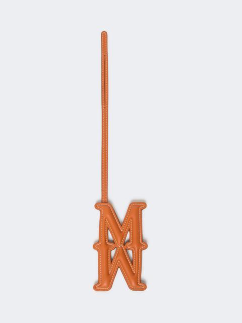 Max Mara Leather Monogram charm - TANGERINE