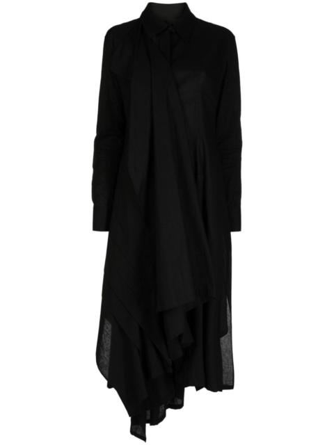 Yohji Yamamoto Muslin draped midi dress