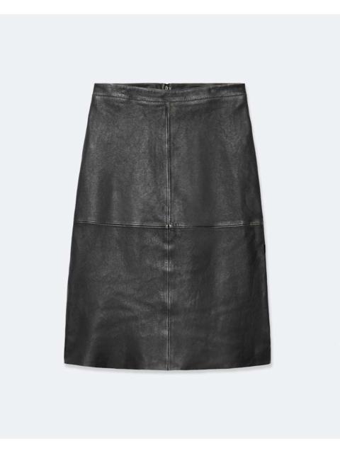 ALLSAINTS OLIVIA LEATHER MIDI SKIRT