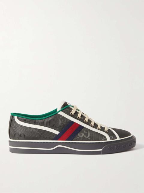 GUCCI Off the Grid Webbing-Trimmed Monogrammed ECONYL Canvas Sneakers
