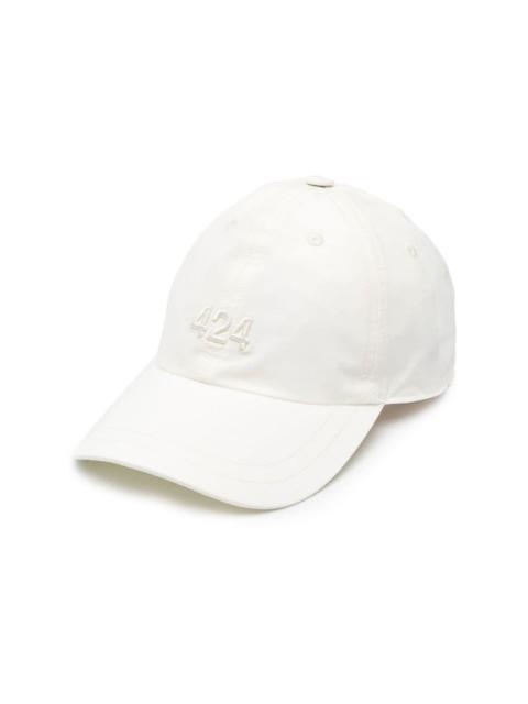 424 logo-embroidery baseball cap