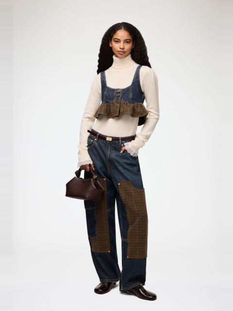 GANNI AUDRI JEANS IN TEXTURED SLUB DENIM