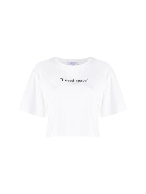 slogan-print cotton T-shirt