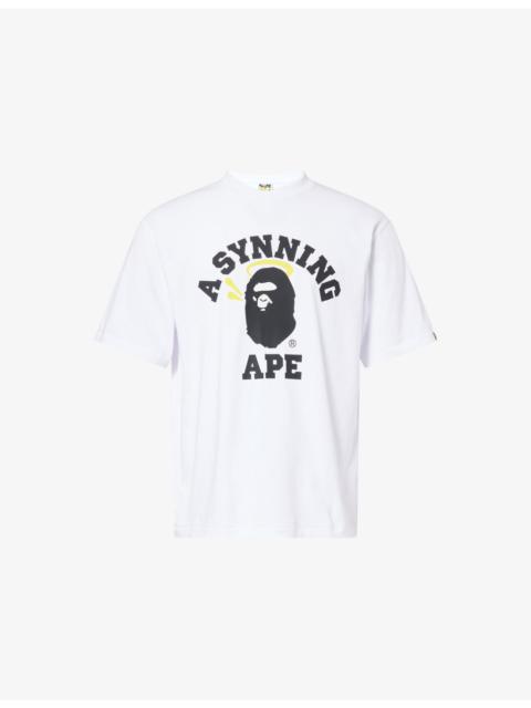 A BATHING APE® BAPE x Spotify x Syna College Relaxed-Fit Cotton-Jersey T-Shirt