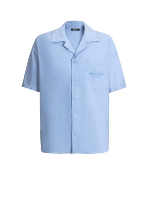Balmain Balmain Vintage shirt in herringbone poplin