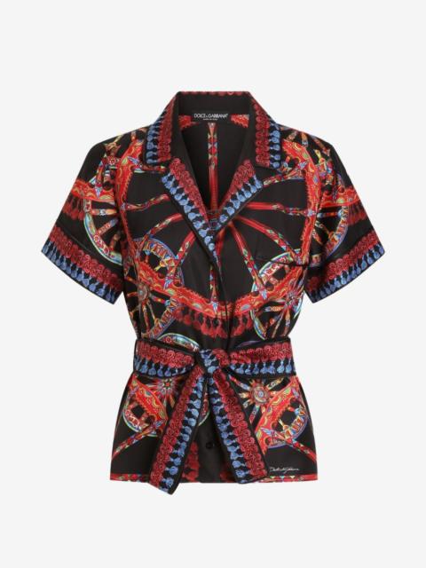 Dolce & Gabbana Carretto-print silk twill vanity shirt