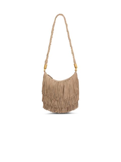 Balmain Ébène Hobo fringed suede bag