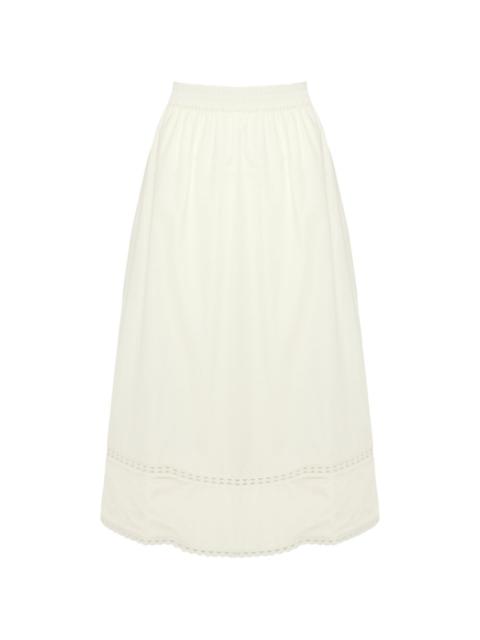 Yves Salomon poplin midi skirt