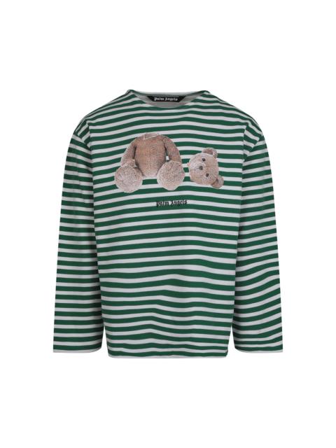 Palm Angels Bear Stripes Breton Long-SleeveTee 'Green/White'
