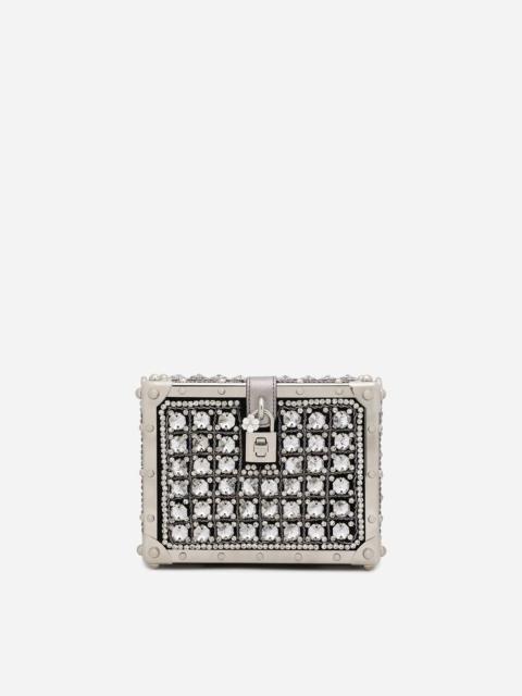 Dolce & Gabbana Jacquard Dolce Box bag with embroidery