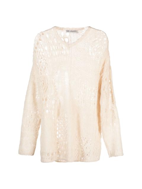 Our Legacy crochet-knit alpaca-wool jumper