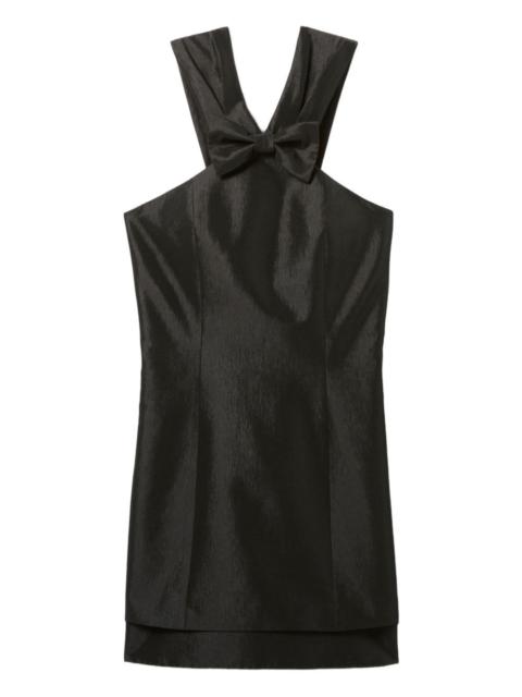 Claudie Pierlot bow-detail halterneck mini dress