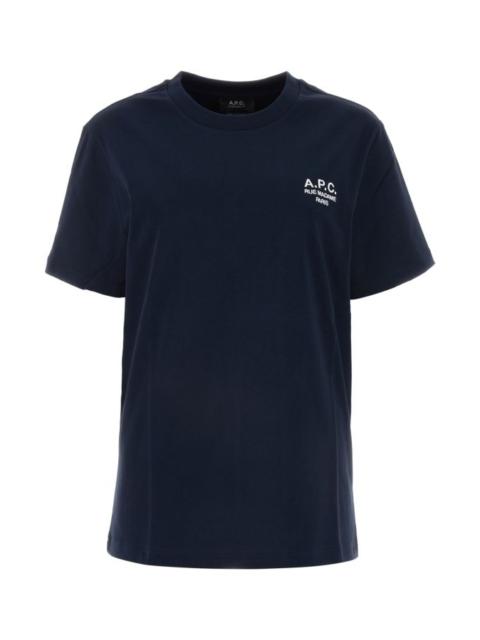 A.P.C. Midnight blue cotton t-shirt