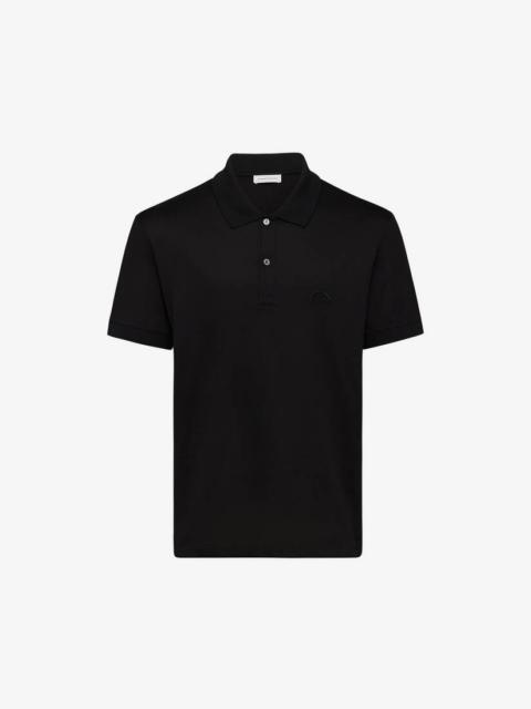 Men's Seal Logo Polo Shirt in Black